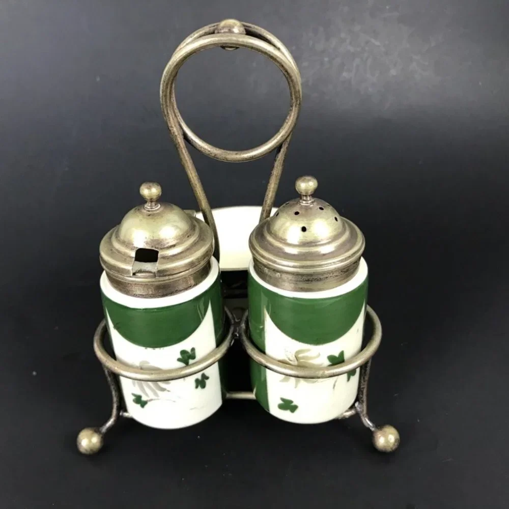 Antique Victorian Imari Japanese Cruet Condiment set